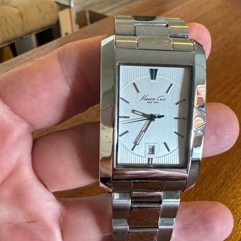 Kenneth Cole Silver Rectangular Watch - image 1